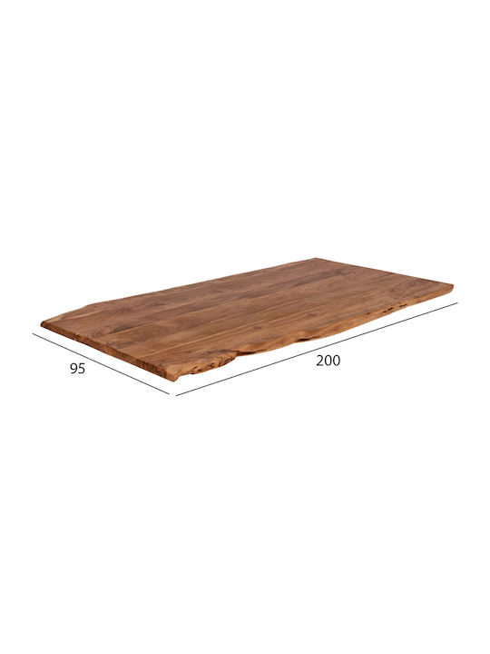 HomeMarkt Επιφάνεια Τραπεζιού από Μασίφ Ξύλο 200x95x4cm HM8506