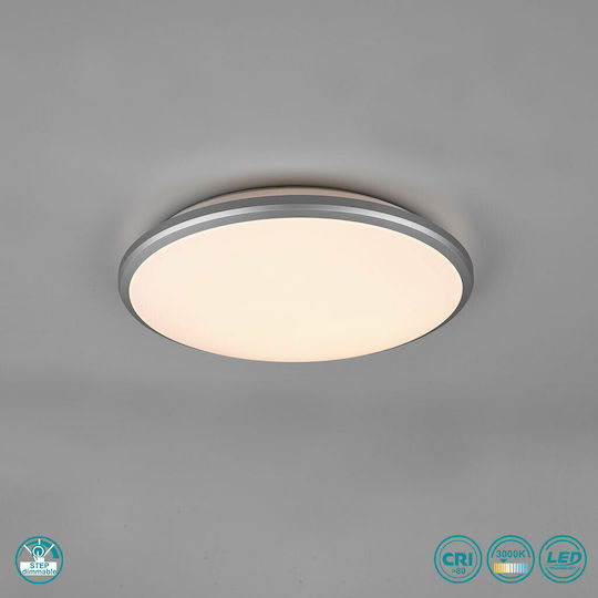 Trio Lighting Limbus Πλαφονιέρα Οροφής 34.7εκ. Γκρι με Ενσωματωμένο LED