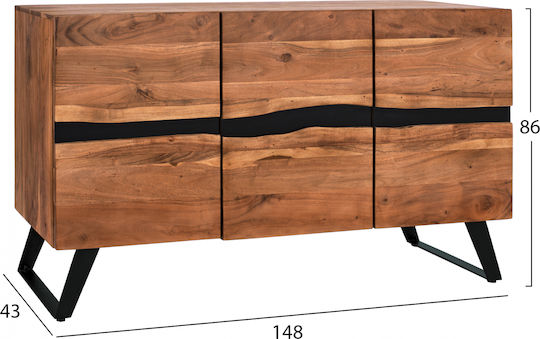 Μπουφές Alicia από Μασίφ Ξύλο & Μέταλλο Ακακία 148x43x86cm Μπουφές Alicia από Μασίφ Ξύλο & Μέταλλο Ακακία 148x43x86cm