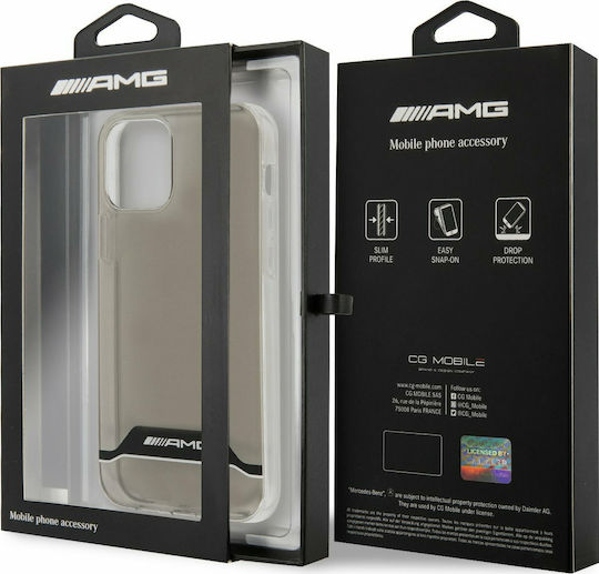 AMG Horizontal Stripes Back Cover Silicon Gri (iPhone 12 / 12 Pro)
