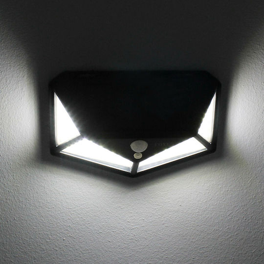 Ideahellas Wall Mounted Solar Light 30W 700lm Cold White 6500K with Motion Sensor IP65 18cmx5.5cmx12cmcm