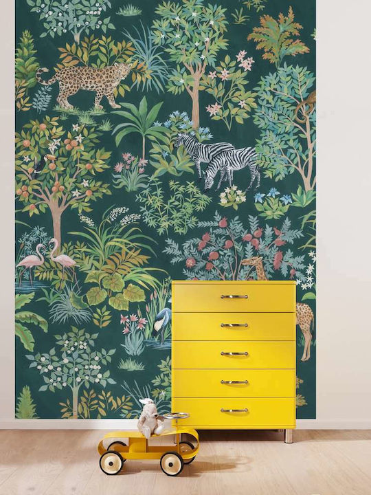 Φωτοταπετσαρία Τοίχου Happy Jungle 200x280cm Μπλε