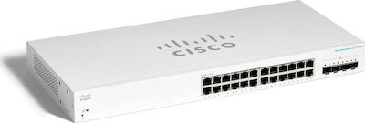 Cisco CBS220-24T-4G Verwaltet L2 Switch mit 24 Ports Gigabit (1Gbps) Ethernet und 4 SFP Ports