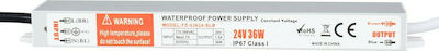 Waterproof IP67 LED Power Supply 36W 24V GloboStar