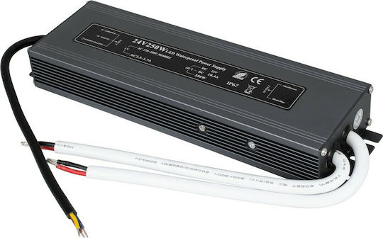 GloboStar Adjustable LED Power Supply Waterproof IP67 Power 250W with Output Voltage 24V