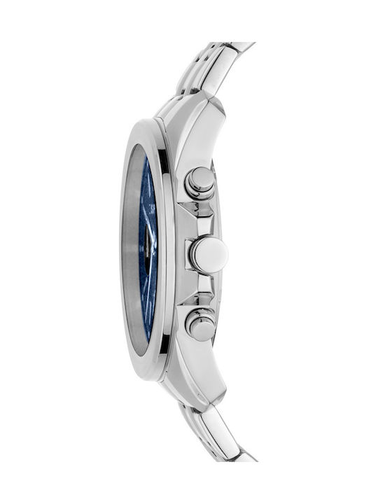 Esprit Ανδρικό Ρολόι 45mm Χρονογράφος Μπαταρίας με Ασημί Μεταλλικό Μπρασελέ