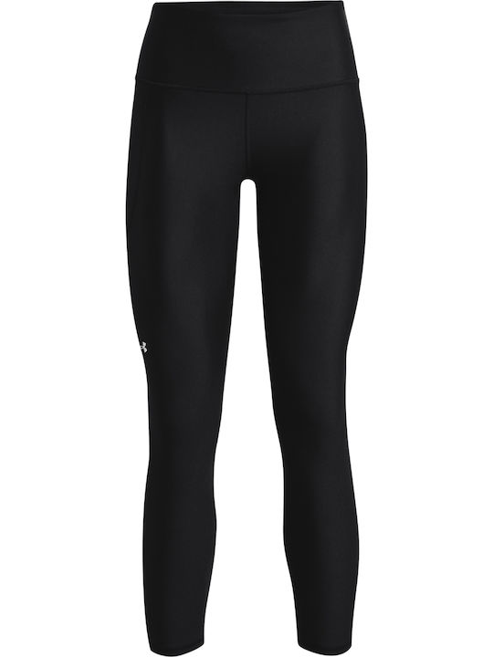 Heat Gear 7/8 Training Women's Cropped Leggings Firming Shiny & High Waist Black