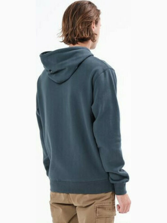 Basehit Herren Sweatshirt mit Kapuze und Taschen Pine Green