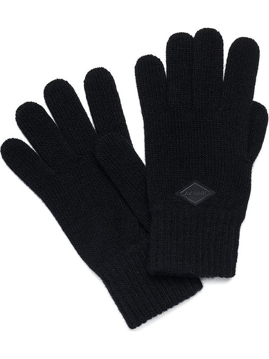 Replay Μαύρα Ανδρικά Πλεκτά Γάντια