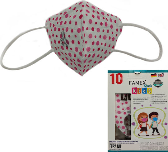 Famex Disposable Protective Mask FFP2 NR Kids with Polka Dots 1200pcs