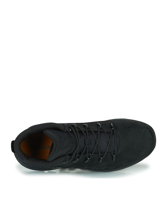 SPRINT TREKKER Suede Kids Boots with Laces Black