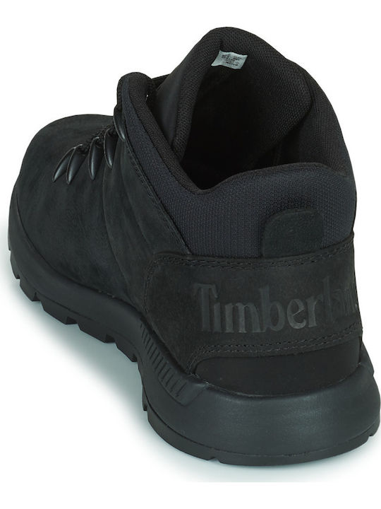 SPRINT TREKKER Suede Kids Boots with Laces Black