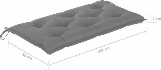 vidaXL Възглавница за Градинска Люлка Сив 100x50см. 314993