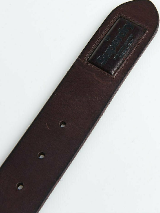 Badgeman Wide Men's Belt Leather Brown