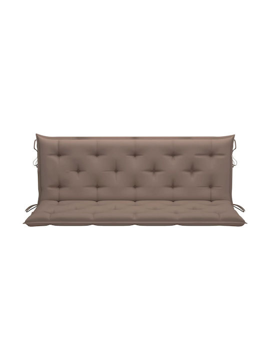 vidaXL Garden Swing Cushion with Backrest Taupe 150x50 cm