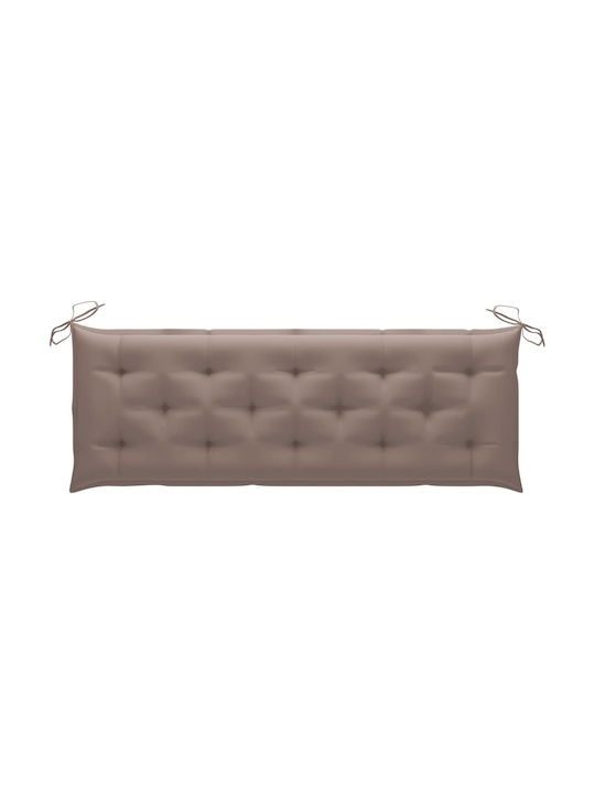 vidaXL Garden Swing Cushion with Backrest Taupe 150x50 cm
