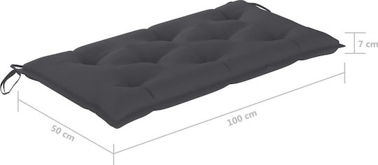 vidaXL Възглавница за Градинска Люлка Въглени 100x50см. 314992