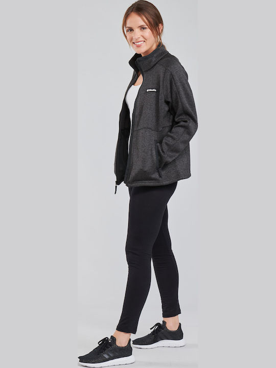 Full Women's Cardigan with Zipper Gray