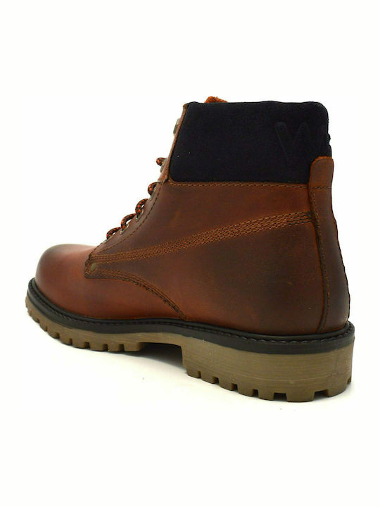 Arch Leather Boots Red Brown