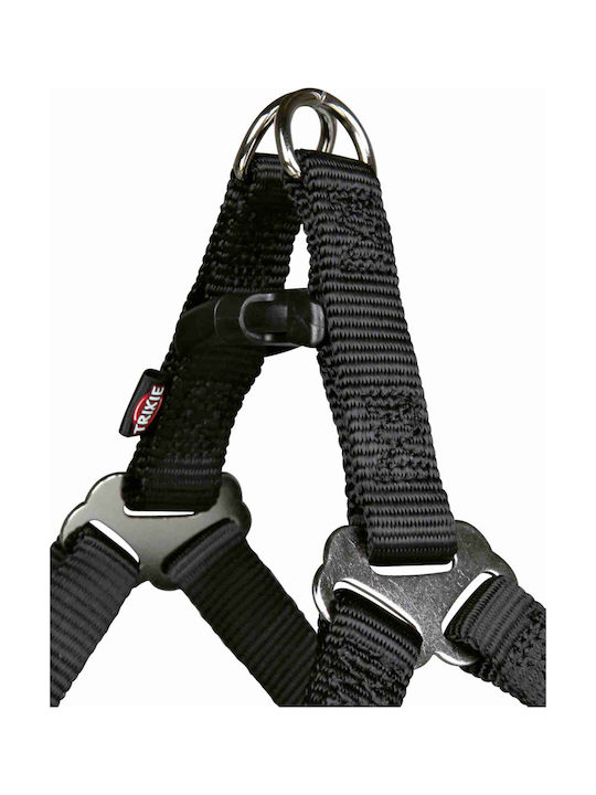 Trixie Dog Harness Premium One Touch Black Small 15mm x 40-50cm 204401