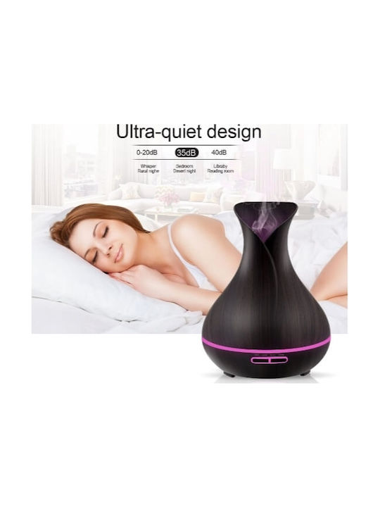Led Ultrasonic Aromatherapy Diffuser with Remote Control Brown H6BDRC