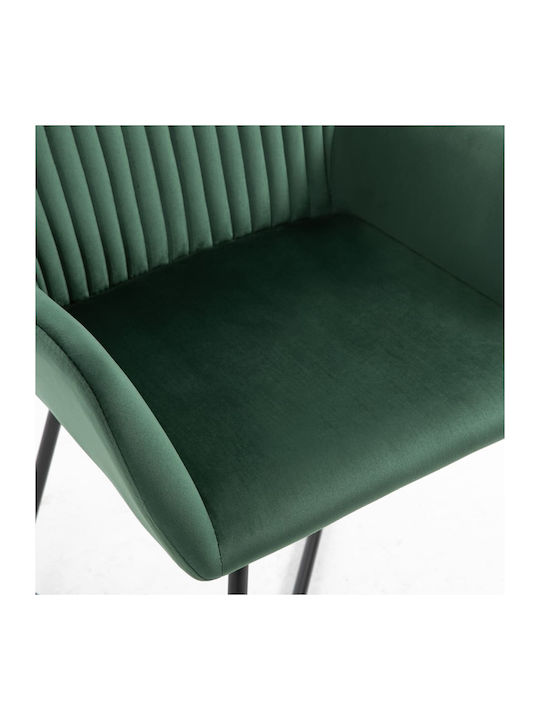 Dining Room Velvet Armchair Green 61x61x84cm 4pcs