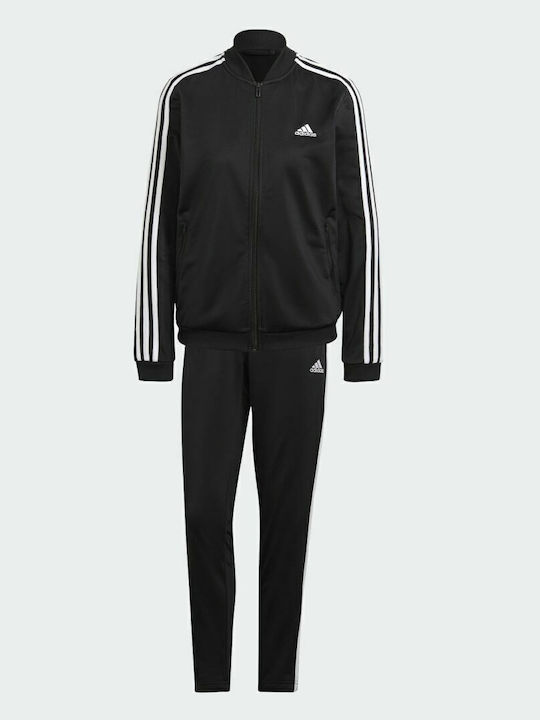 Essentials 3 Stripes Σετ Φόρμας Μαύρο