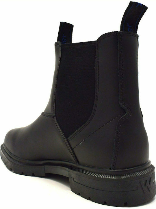 Wrangler Spike Men's Leather Chelsea Ankle Boots Black