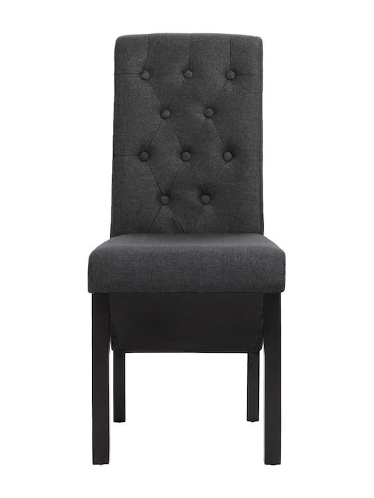 Dining Room Fabric Chair Dark Grey 42x57x95cm 4pcs
