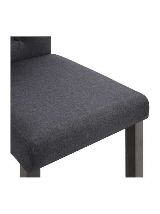 Dining Room Fabric Chair Dark Grey 42x57x95cm 4pcs