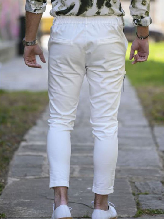 5148 Trousers Chino Elastic in Regular Fit White