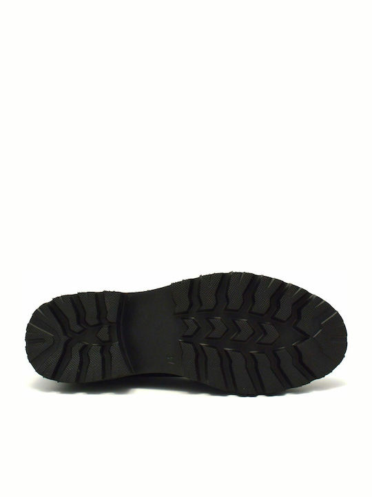 Leather Women's Moccasins in Black Color