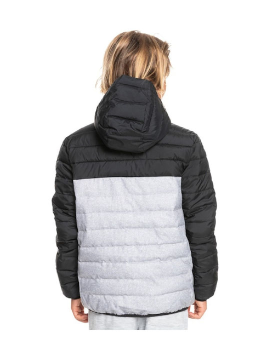 Quiksilver Kids Quilted Jacket short Hooded Gray