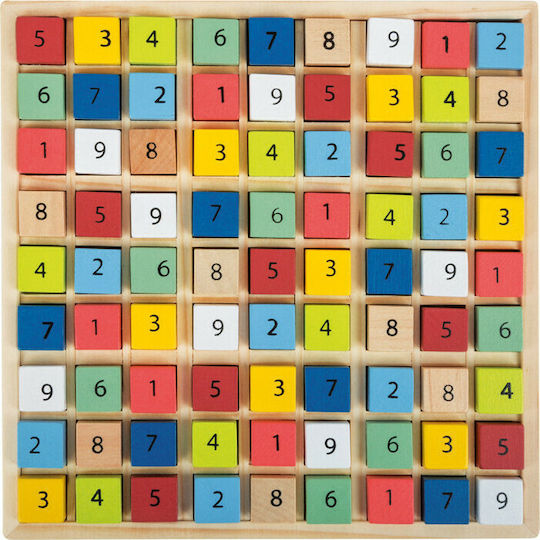 Small Foot Sudoku Εκπαιδευτικό Παιχνίδι Γράμματα & Αριθμοί από Ξύλο για 6+ Ετών