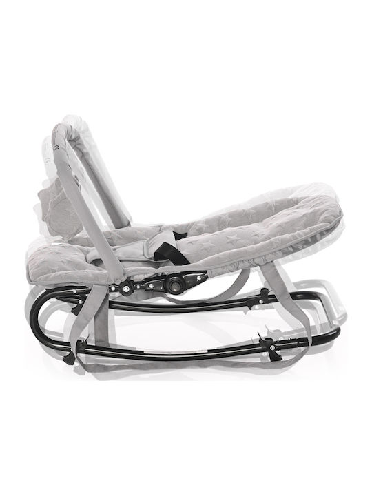 Lorelli Manual Baby Relax Eliza Luxe Cool Grey Stars for Child up to 9kg