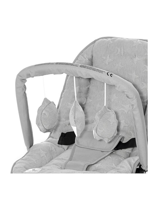 Lorelli Manual Baby Relax Eliza Luxe Cool Grey Stars for Child up to 9kg