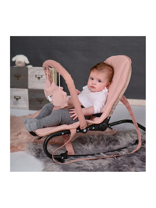 Lorelli Manual Baby Relax Eliza Luxe String Beige Stars for Child up to 9kg