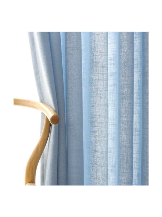 My Home Luxury Κουρτίνα με Τρέσα Line Blue 300x280εκ.