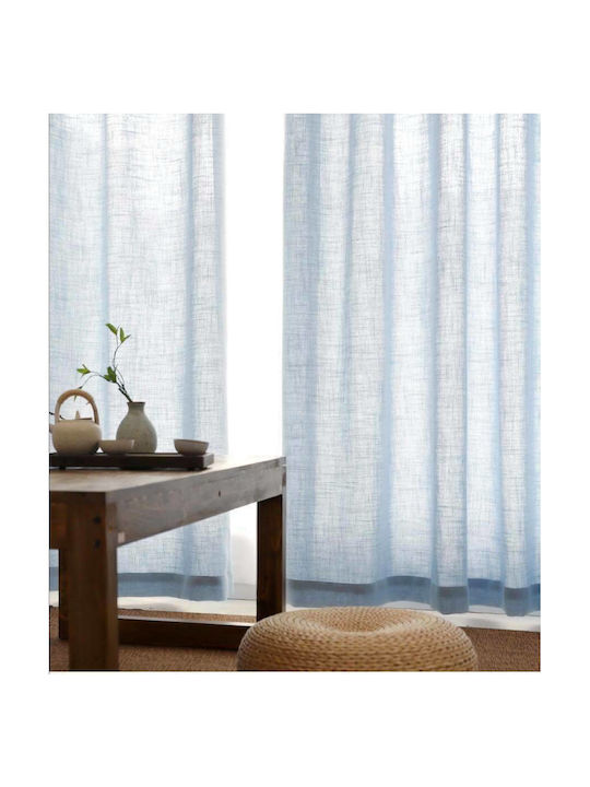 My Home Luxury Κουρτίνα με Τρέσα Line Blue 300x280εκ.