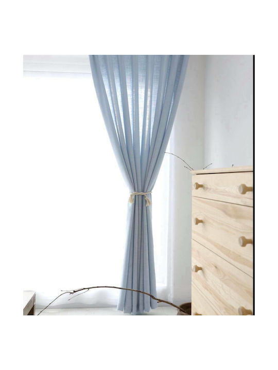 My Home Luxury Κουρτίνα με Τρέσα Line Blue 300x280εκ.