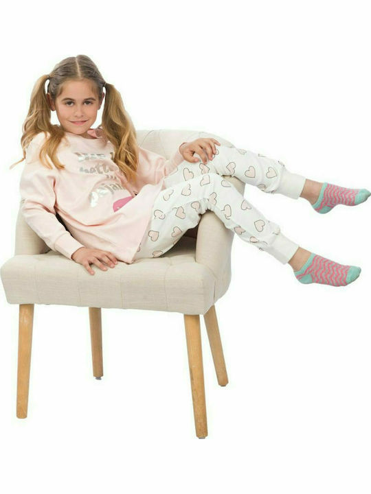 Energiers Kids Pyjamas Winter Cotton Pink