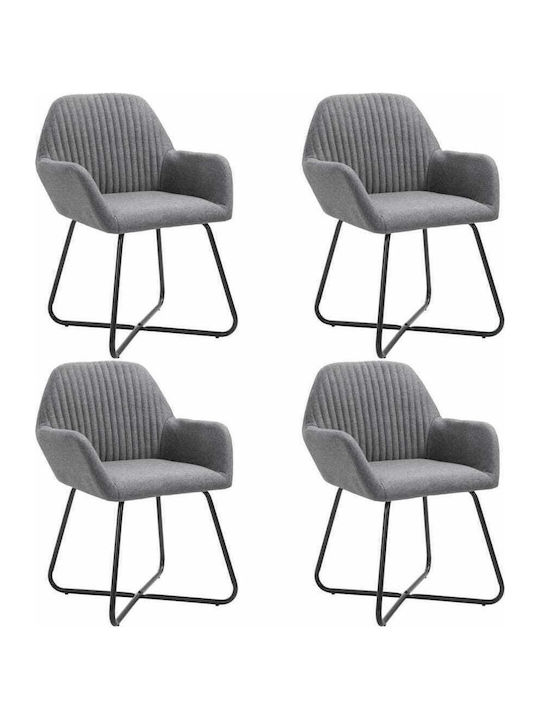 Stühle Speisesaal Dark Grey 4Stück 61x61x84cm