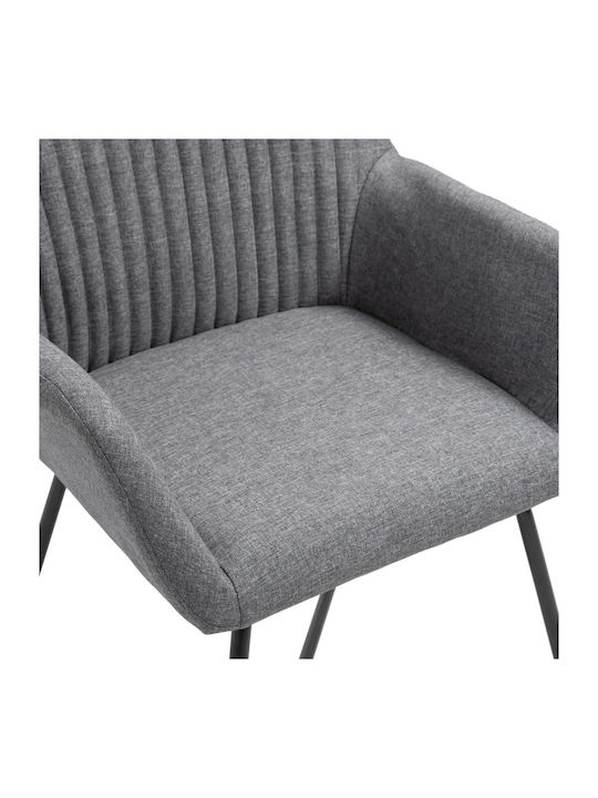 Stühle Speisesaal Dark Grey 4Stück 61x61x84cm