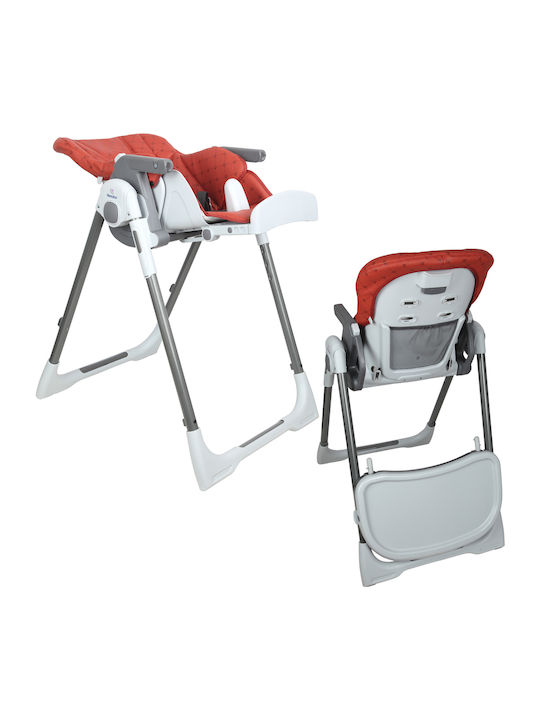 Renolux Vision Klappbarer Baby Hochstuhl mit Höhenverstellbar Terrakotta