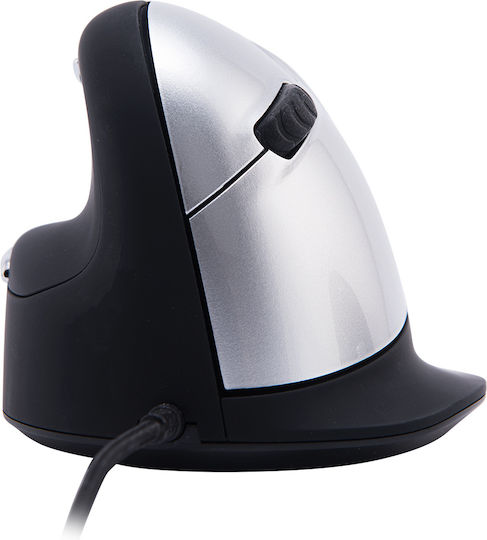 R-Go Tools HE Large Verkabelt Ergonomisch Vertikal Maus für Linkshänder Black/Silver