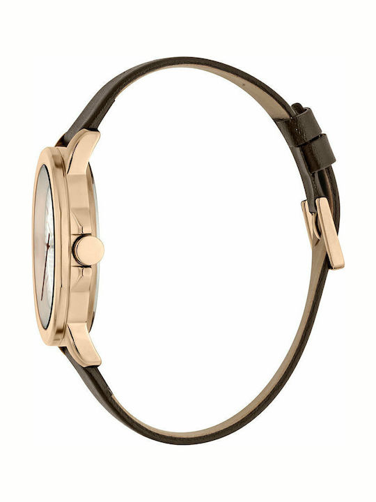 Esprit Ανδρικό Ρολόι 42mm Χρονογράφος Μπαταρίας με Καφέ Δερμάτινο Λουράκι