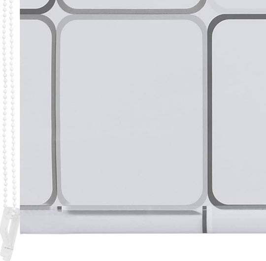 vidaXL Fabric Shower Roller Curtain 120x240cm Λευκό