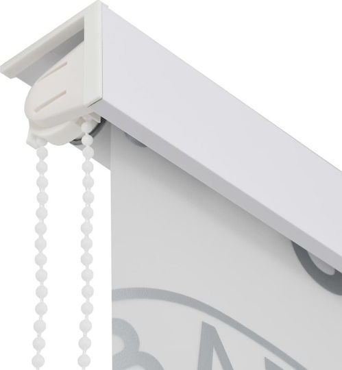 vidaXL Κουρτίνα Μπάνιου Υφασμάτινη Ρολό 100x240 cm Λευκό