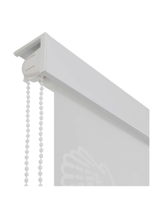 vidaXL Fabric Shower Roller Curtain 100x240cm Λευκό