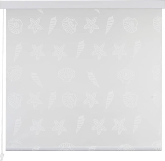 vidaXL Κουρτίνα Μπάνιου Υφασμάτινη Ρολό 80x240 cm Λευκό